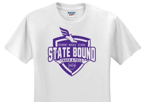 2024 FMS Track & Field State Bound Basic Apparel (T-Shirts, Long Sleeve T-Shirts, Crewneck Sweatshirts and Hooded Sweatshirts)