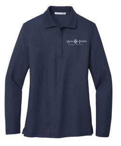 St. Ann/St. Joseph Church Cotton Blend Long Sleeve Polo-Unisex/Youth or Ladies (K500LS/L500LS) Embroidered