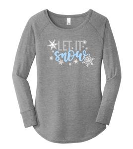 Let It Snow Triblend T-Shirt or Tunic